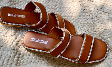 Bling Slip Ons: Tan