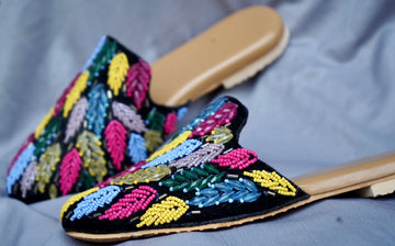 Velvet Bloom Mules