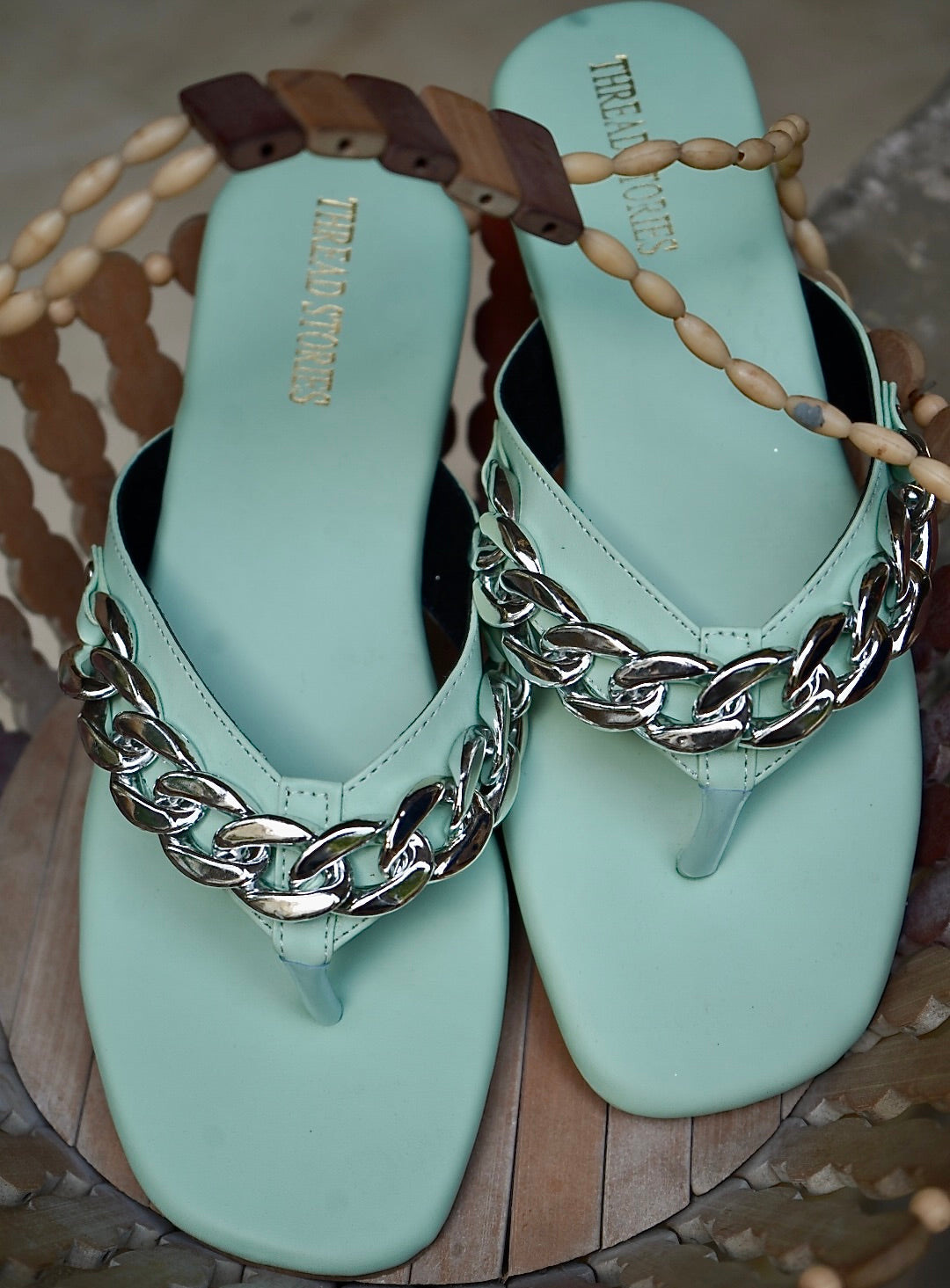 Thick Chain Slip On (Mint) - Sample