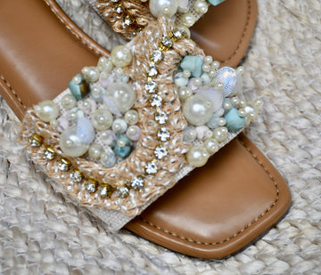 Scarlet Pearl Flats (Blue)
