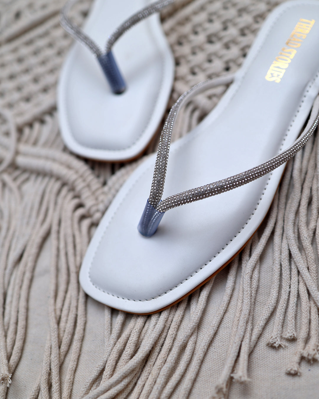 Basic Flats White Bling Basic Flats | Thread Stories