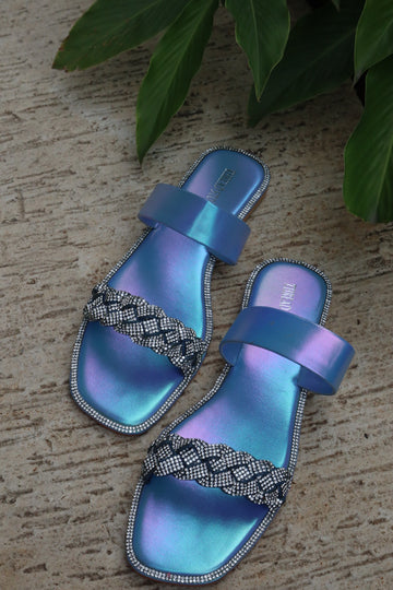 Holographic Bling Flats : Blue