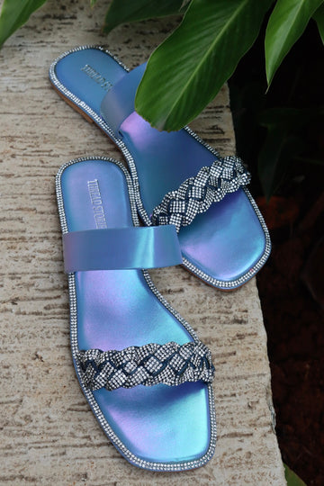 Holographic Bling Flats : Blue