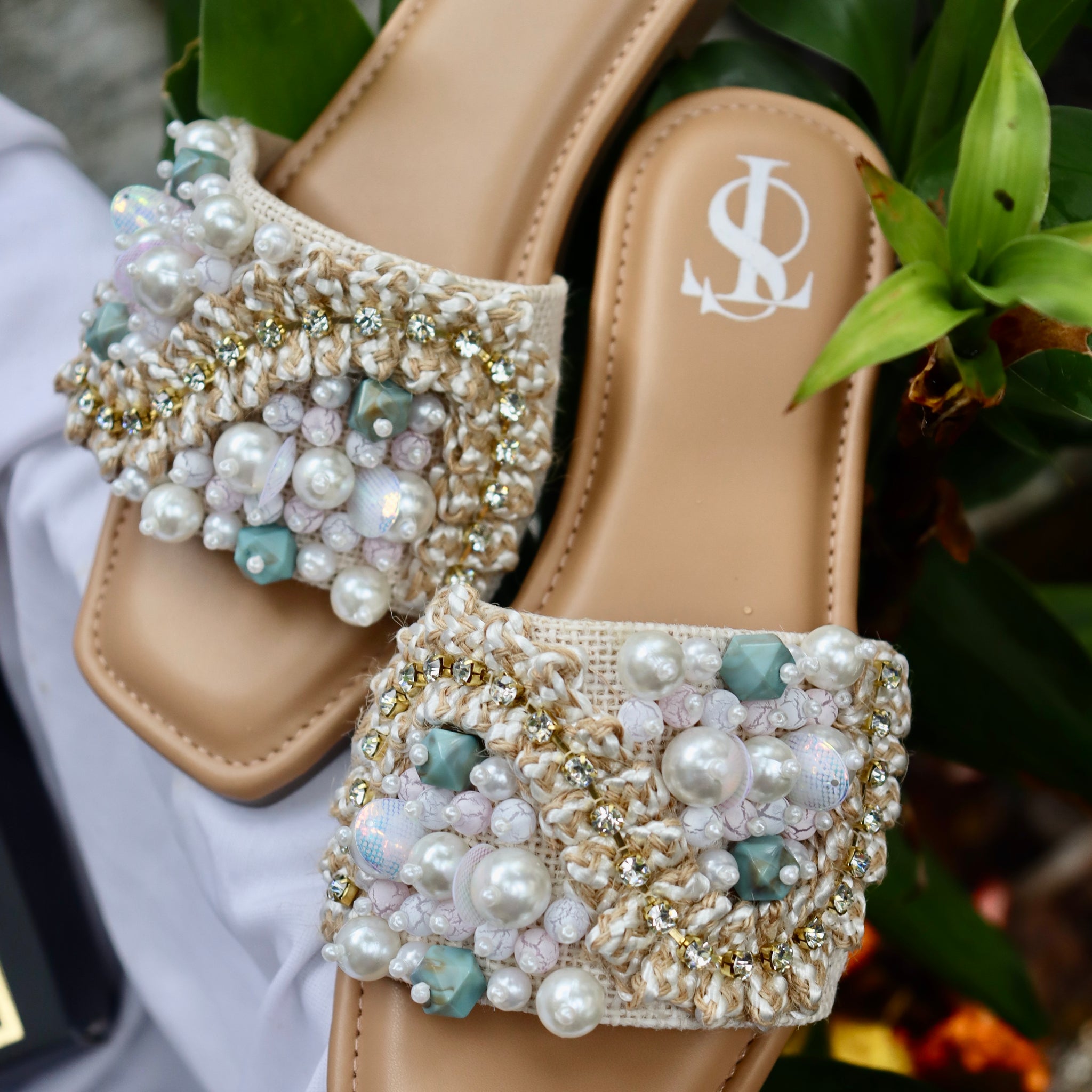 Scarlet Pearl Flats (Blue)
