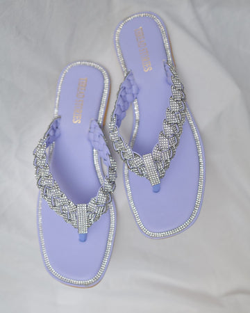 Flats: Braided Shimmer ( Lilac )