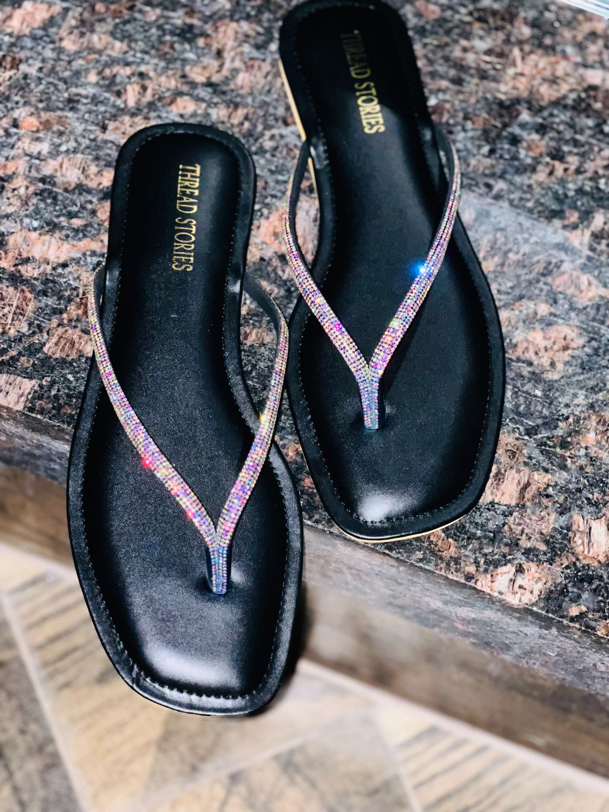 Basic Flats Shop Black Bling Basic Flats | Thread Stories