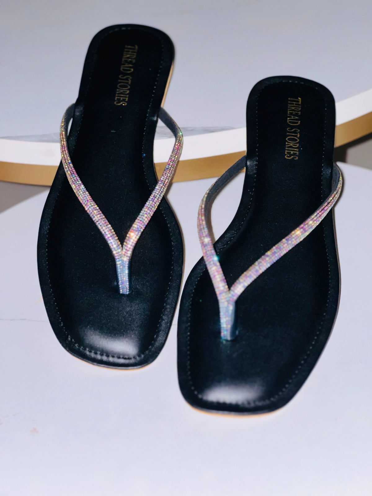Basic Flats Shop Black Bling Basic Flats | Thread Stories